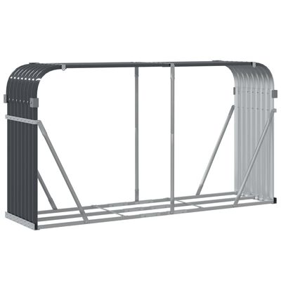 vidaXL Vedholder antrasitt 180x45x100 cm galvanisert stål