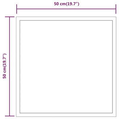 vidaXL Baderomsspeil med LED 50x50 cm