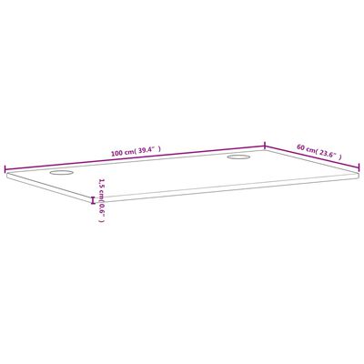 vidaXL Bordplate 100x60x1,5 cm heltre bøk