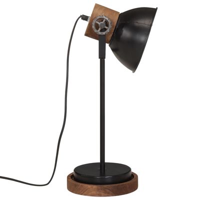 vidaXL Skrivebordslampe 25 W svart 17x17x50 cm E27