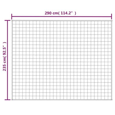 vidaXL Vektdyne kremhvit 235x290 cm 15 kg stoff