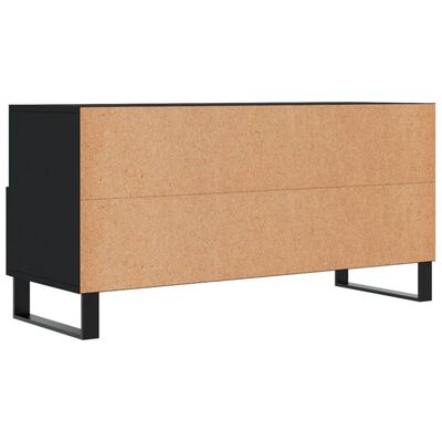 vidaXL TV-benk svart 102x36x50 cm konstruert tre