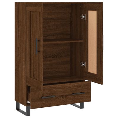 vidaXL Highboard brun eik 69,5x31x115 cm konstruert tre