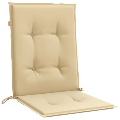 vidaXL Stolputer med lav rygg 6 stk melert beige 100x50x4 cm stoff