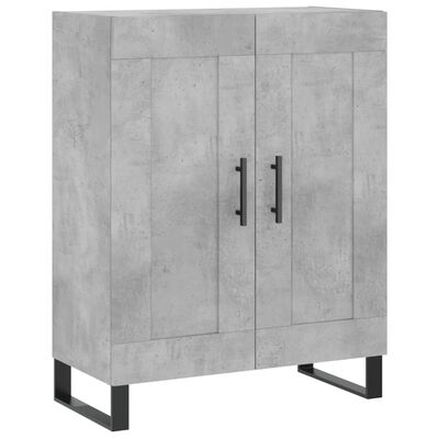 vidaXL Highboard betonggrå 69,5x34x180 cm konstruert tre