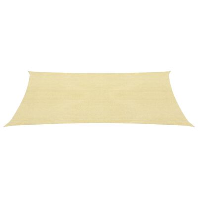 vidaXL Solseil 160 g/m² beige 2,5x2,5 m HDPE