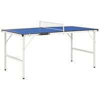 vidaXL Bordtennisbord med nett 152x76x66 cm blå