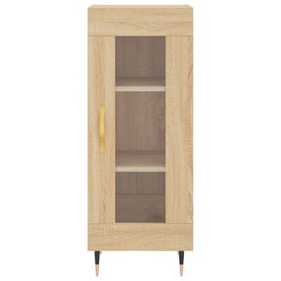 vidaXL Highboard sonoma eik 34,5x34x180 cm konstruert tre