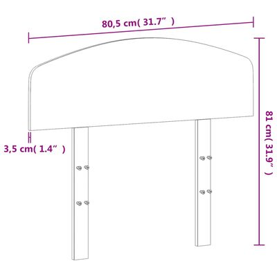 vidaXL Hodegavl 75 cm heltre furu