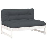 vidaXL Midtsofa hvit 120x80 cm heltre furu