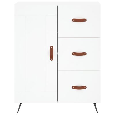 vidaXL Highboard hvit 69,5x34x180 cm konstruert tre