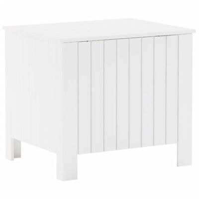 vidaXL Putekasse med lokk RANA hvit 60x49x54 cm heltre furu