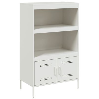 vidaXL Highboard hvit 68x39x113 cm stål