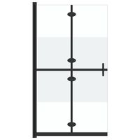 vidaXL Sammenleggbar dusjvegg med halvfrostet ESG-glass 70x190 cm