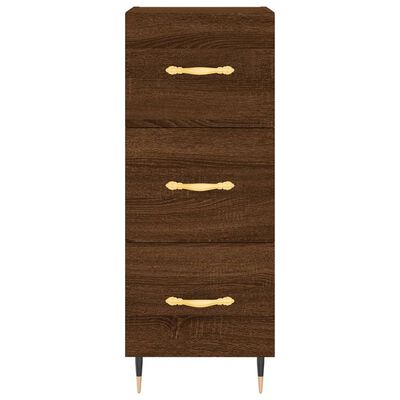 vidaXL Highboard brun eik 34,5x34x180 cm konstruert tre