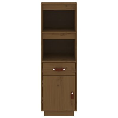 vidaXL Highboard honningbrun 34x40x108,5 cm heltre furu