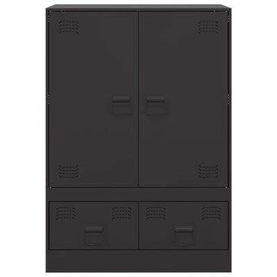 vidaXL Highboard svart 67x39x95 cm stål