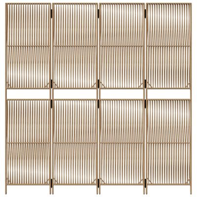 vidaXL Romdeler 4 paneler beige polyrotting