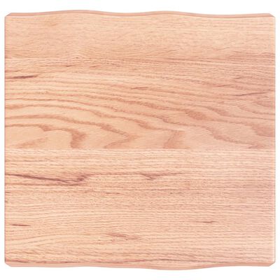 vidaXL Bordplate lysebrun 40x40x(2-6)cm behandlet heltre naturlig kant