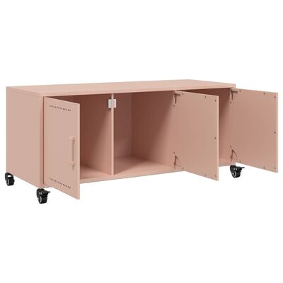 vidaXL TV-benk rosa 100,5x39x43,5 cm stål