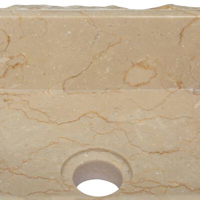 vidaXL Vask 30x30x13 cm marmor kremhvit