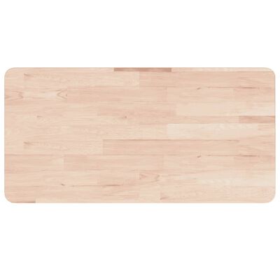 vidaXL Benkeplate til bad 100x60x4 cm ubehandlet heltre