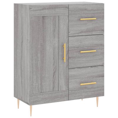 vidaXL Highboard grå sonoma 69,5x34x180 cm konstruert tre