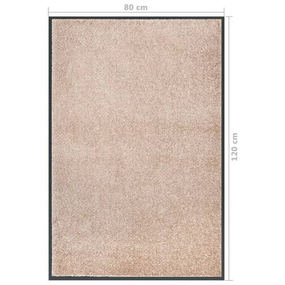 vidaXL Dørmatte beige 80x120 cm