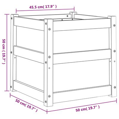 vidaXL Hageplantekasse 50x50x50 cm heltre douglasgran