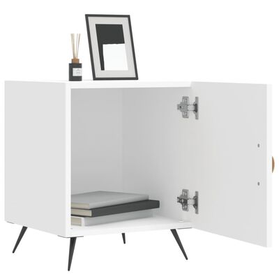 vidaXL Nattbord 2 stk hvit 40x40x50 cm konstruert tre