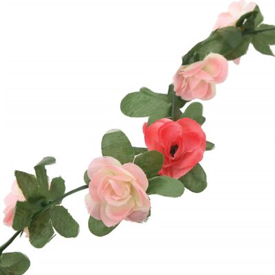 vidaXL Kunstige blomsterkranser 6 stk vårrose 250 cm