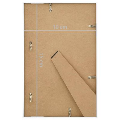 vidaXL Fotorammekollasj for bord 3 stk hvit 10x15 cm MDF