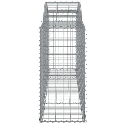 vidaXL Gabionkurv buet 300x50x100/120 cm galvanisert jern