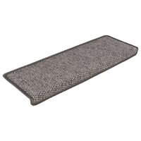 vidaXL Selvklebende trappematter sisal 15 stk 65x21x4 cm grå og beige