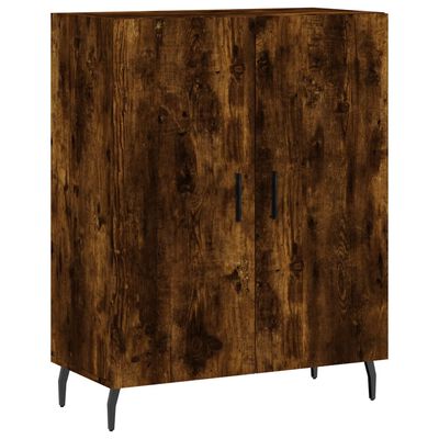 vidaXL Highboard røkt eik 69,5x34x180 cm konstruert tre