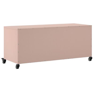 vidaXL TV-benk rosa 100,5x39x43,5 cm stål