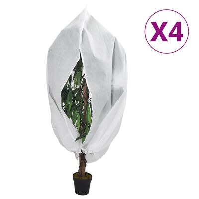 vidaXL Plantefleecetrekk med glidelås 4 stk 70 g/m² 1,2x1,8 m