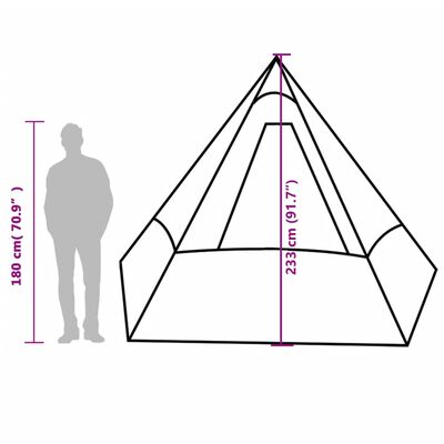 vidaXL Campingtelt tipi 7 personer blå vanntett