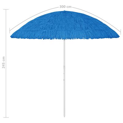 vidaXL Strandparasoll Hawaii blå 300 cm