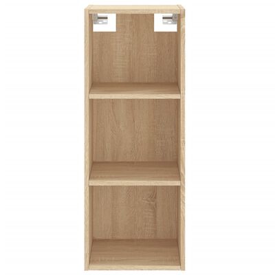 vidaXL Highboard sonoma eik 34,5x34x180 cm konstruert tre