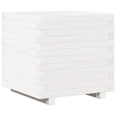 vidaXL Plantekasse hvit 50x50x49,5 cm heltre furu