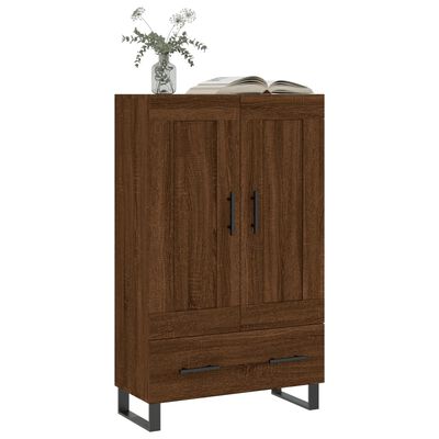 vidaXL Highboard brun eik 69,5x31x115 cm konstruert tre