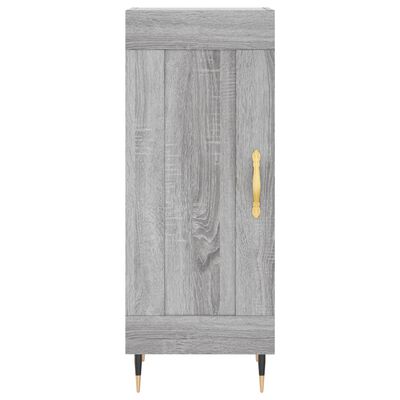 vidaXL Highboard grå sonoma 34,5x34x180 cm konstruert tre