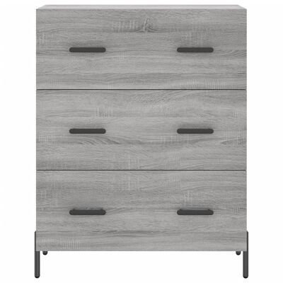 vidaXL Highboard grå sonoma 69,5x34x180 cm konstruert tre