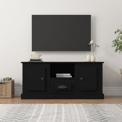 vidaXL TV-benk svart 100x35,5x45 cm konstruert tre