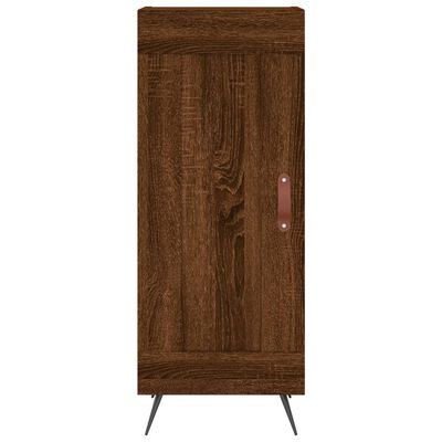 vidaXL Highboard brun eik 34,5x34x180 cm konstruert tre