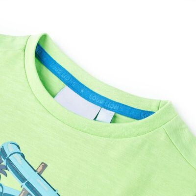 T-skjorte for barn neongrønn 92