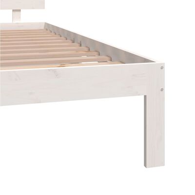 vidaXL Sengeramme hvit heltre 135x190 cm Double