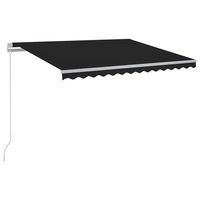 vidaXL Manuell uttrekkbar markise med LED 300x250 cm antrasitt