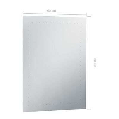 vidaXL LED-veggspeil til bad 60x80 cm